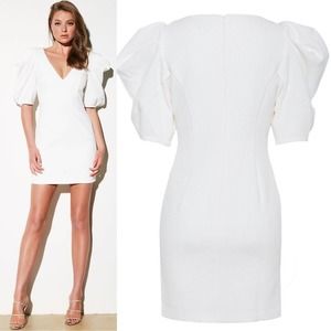 NWT BARDOT Fergie Puff Sleeve Dress